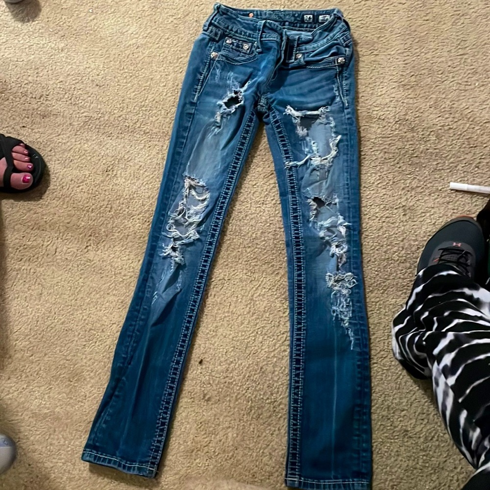 Miss me blue skinny jeans size 24